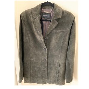 Express brown Suede Coat jacket medium